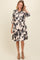 Cream Floral Button Down Collared Dress