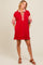 Rust Colorblock Stripe Polo Dress