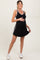Black Contrast Trim Maternity Romper Dress