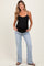 Light Blue Lightly Distressed Maternity Flare Jeans