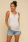 Blue High Rise Cuffed Maternity Denim Shorts