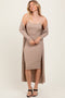 Cream Ribbed Cardigan 2 Piece Set