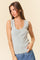 Mint Knit Scalloped Detail Tank Top