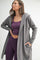 Grey Hooded Long Cardigan