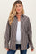 Brown Striped Linen Blend Maternity Button Down Shirt