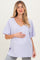 Lavender Oversized Reversible V-Neck Maternity Tee