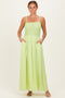 Lime Textured Smocked Maxi Dress