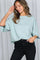 Light Blue Raw Cut Edge Boxy Tee