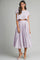 Dusty Lavender Crop Top Midi Skirt Set