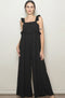 Black Ruffle Strap Wide Leg Jumpsuit