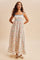 Creme Floral Sleeveless Maxi Dress