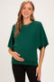Forest Oversized Maternity Short Sleeve Sweater Top