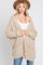 Beige Cuff Sleeve Cardigan