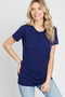 Navy Basic Short Sleeve Top