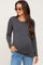 Charcoal Basic Long Sleeve Top