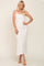 White Open Knit Crochet Midi Dress