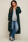 Forest Green Plaid Maternity Oversized Shirt