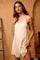 Cream Ribbed V-Neck Romper