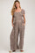 Mocha Floral Maternity Jumpsuit