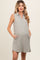 Light Olive Collared V Neck Maternity Dress