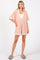 Peach Contrast Knit Romper