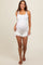 White Super Distressed Maternity Denim Shorts