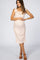 Light Pink Floral Ribbed Fitted Maternity Dress