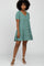 Light Olive Linen Tiered Button FrontDress
