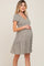Olive Leaf Printed V-Neck Short Sleeve Maternity Dress