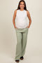 Light Olive Maternity Dress Pants