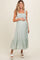 Mint Smocked Bodice Maternity Maxi Dress