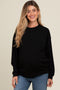 Black Drop Shoulder Maternity Sweatshirt