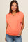 Orange Terry Raw Trim Maternity Top