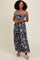Navy Printed Maxi Dress