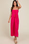 Fuchsia Paisley Print Halter Midi Dress