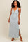 Light Blue V-Neck Side Slit Maxi Dress