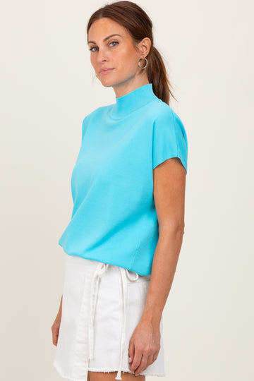 Aqua Mock Neck Knit Top
