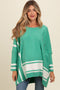 Jade Mixed Stripe Dolman Sleeve Maternity Sweater