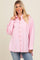 Pink Chambray Button Down Top