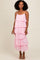 Light Pink Tiered Midi Dress
