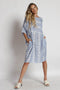 Chambray Tie Dye Print Dress