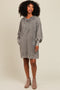 Grey Mineral Wash Hoodie Dress