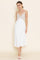 White Taupe Strappy Midi Sundress