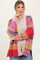 Fuchsia Oversized Colorblock Stripe Cardigan