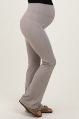 Light Grey Maternity Flared Leggings