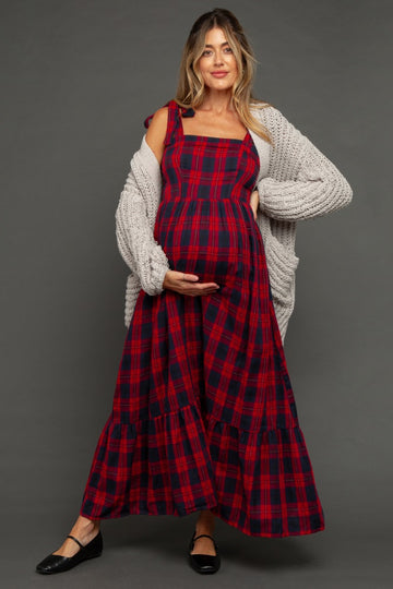 Heather Grey Chunky Knit Oversized Maternity Pocket Cardigan