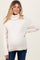 Ivory Basic Ribbed Turtle Neck Maternity Sweater