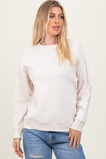 Cream Fleece Sweatshirt