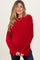 Red Fuzzy Knit Oversized Maternity Sweater