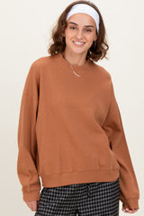 Camel Waffle Knit Pullover